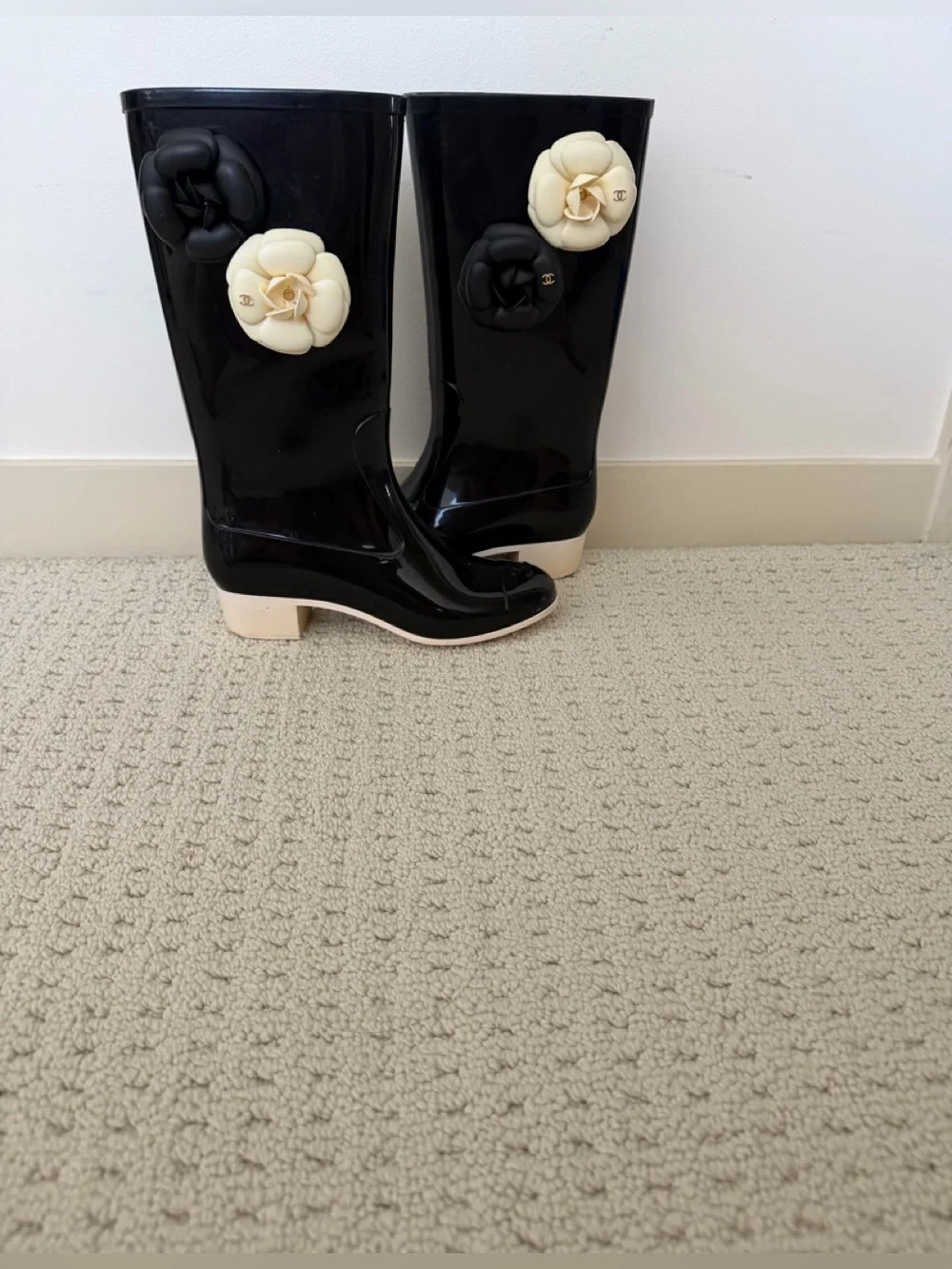 CHANEL rubber boots